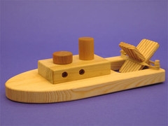 ... and Teach - Rubber-Band Powered Paddle Boat (made in USA wooden toy
