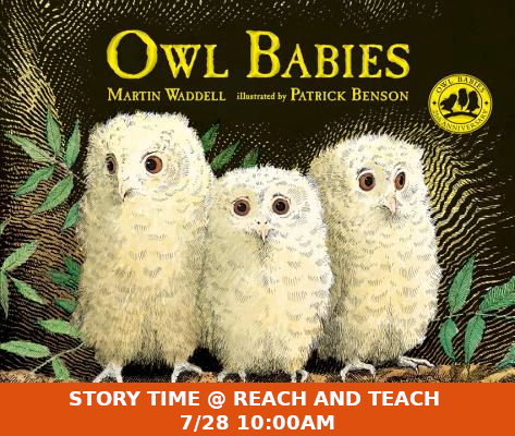 Story Time @ Reach and Teach 7/28 10:00 AM